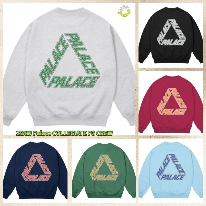 ☆25AW☆Palace COLLEGIATE P3 CREW (Palace Skateboards/スウェット