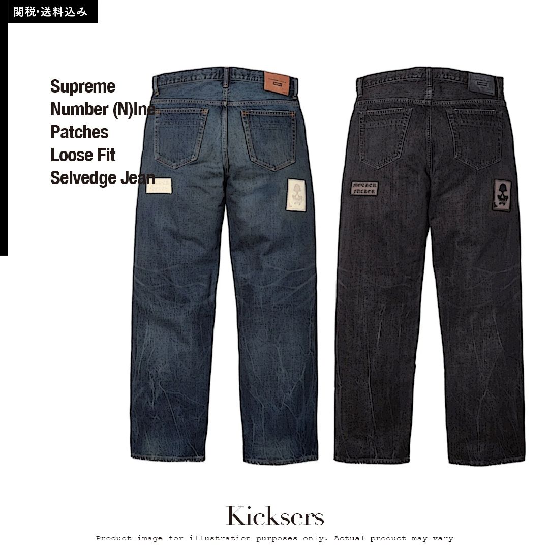 Supreme Number (N)Ine Patches Loose Fit Selvedge Jean デニム