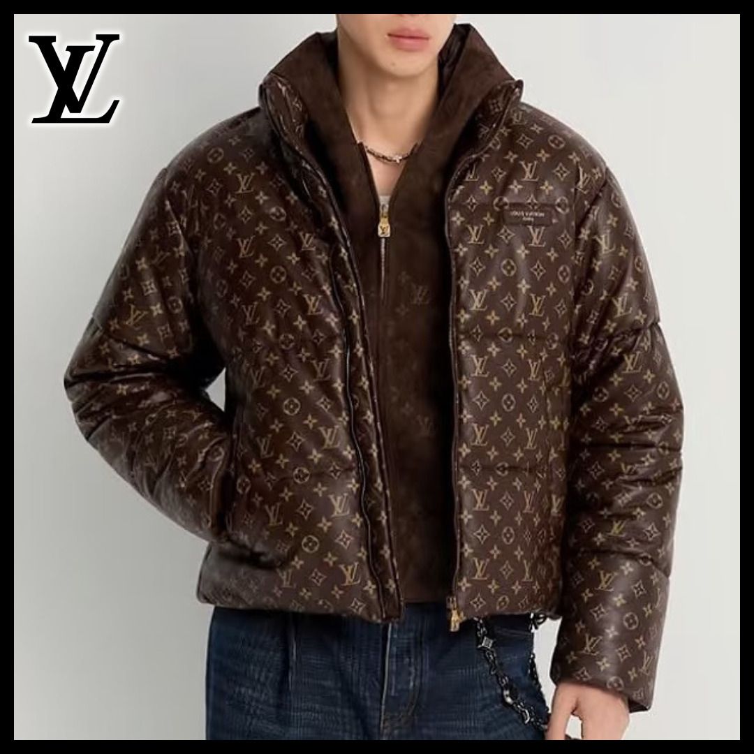 上質ラムスキン♪】ルイヴィトン モノグラム ダウンジャケット (Louis