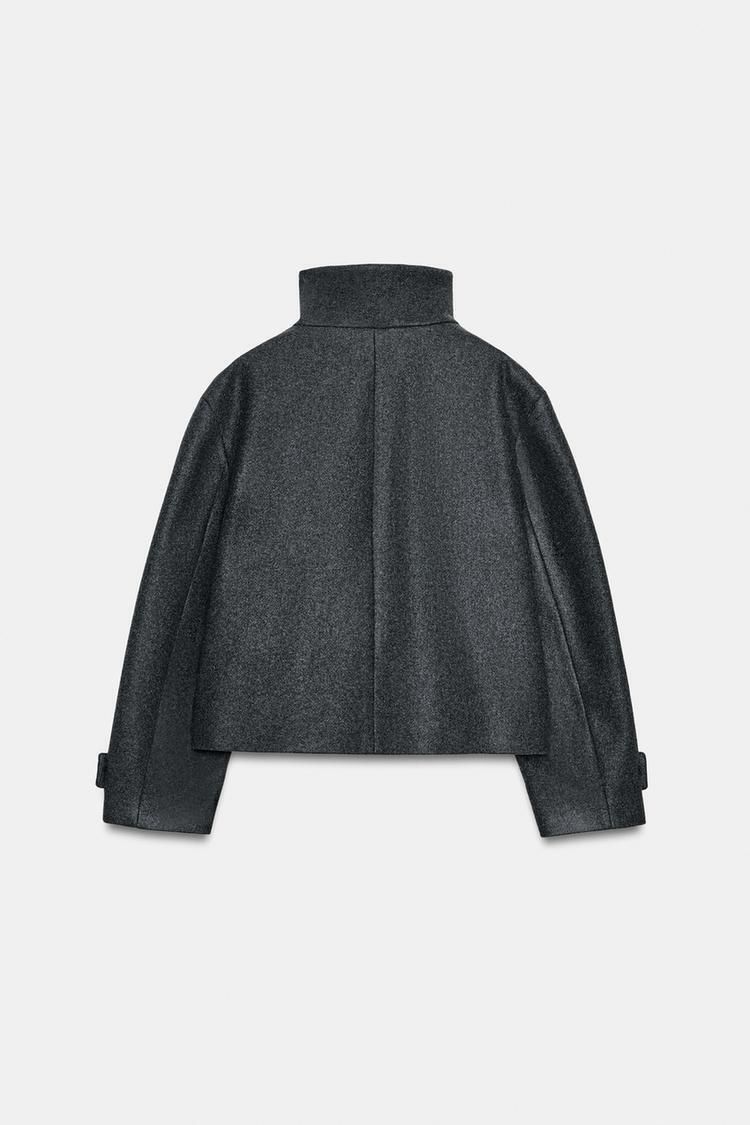 ZARA】ショートハイネックコート グレーマール | 2078/780/803 (ZARA
