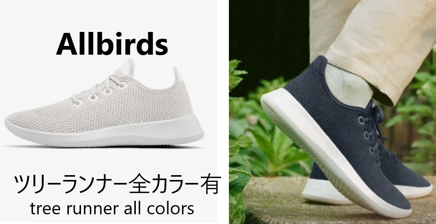 話題！人気上昇 最高の履き心地《all birds》ツリーランナー (allbirds