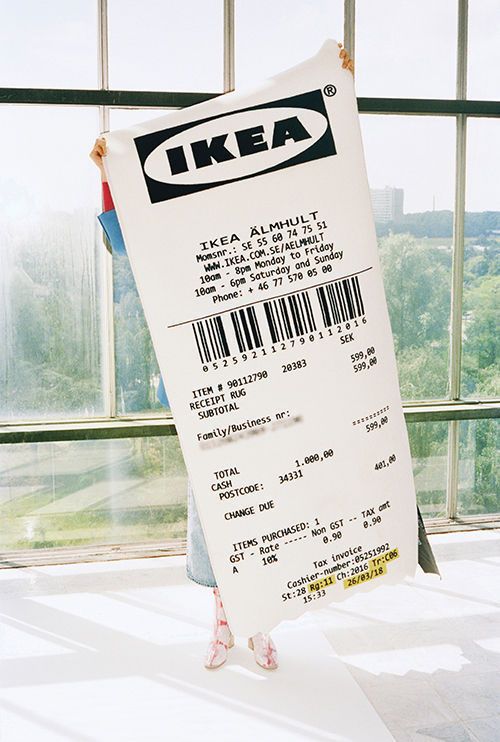 送料無料！Virgil Abloh x IKEA MARKERAD レシート ラグ (Off-White