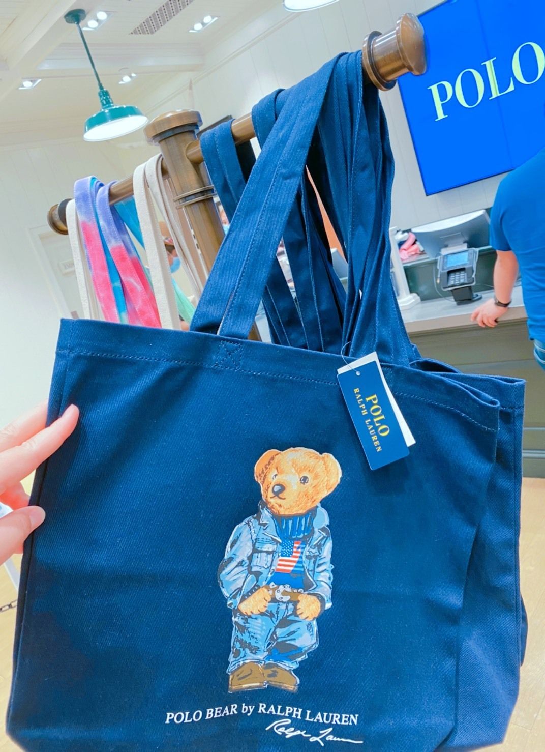 US限定【Ralph Lauren ラルフ】☆POLOベア エコバック トート☆ (Ralph