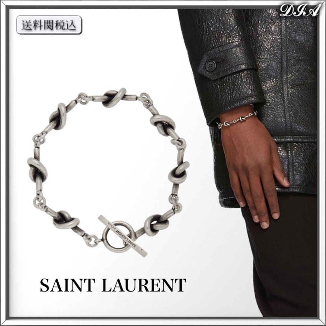SAINT LAURENT ノット チェーン リンク ブレスレット 人気 (Saint