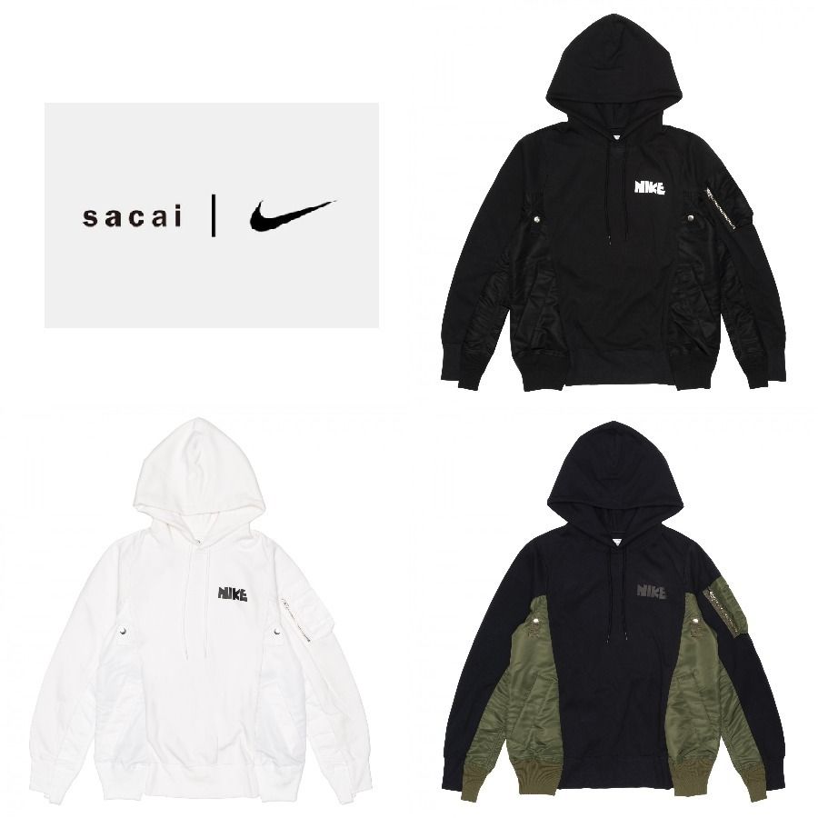 注目コラボ Sacai x Nike Lab U Nrg Rh Hoodie S~XL 選べる3色 (sacai