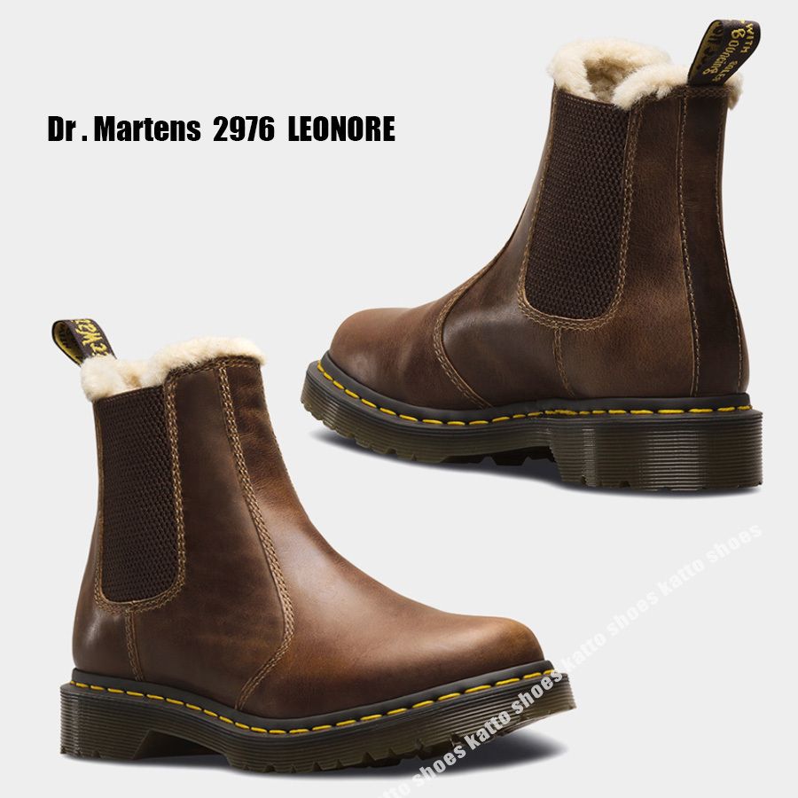 Dr Martens☆2976 LEONORE チェルシーブーツ☆ファー☆もこもこ (Dr