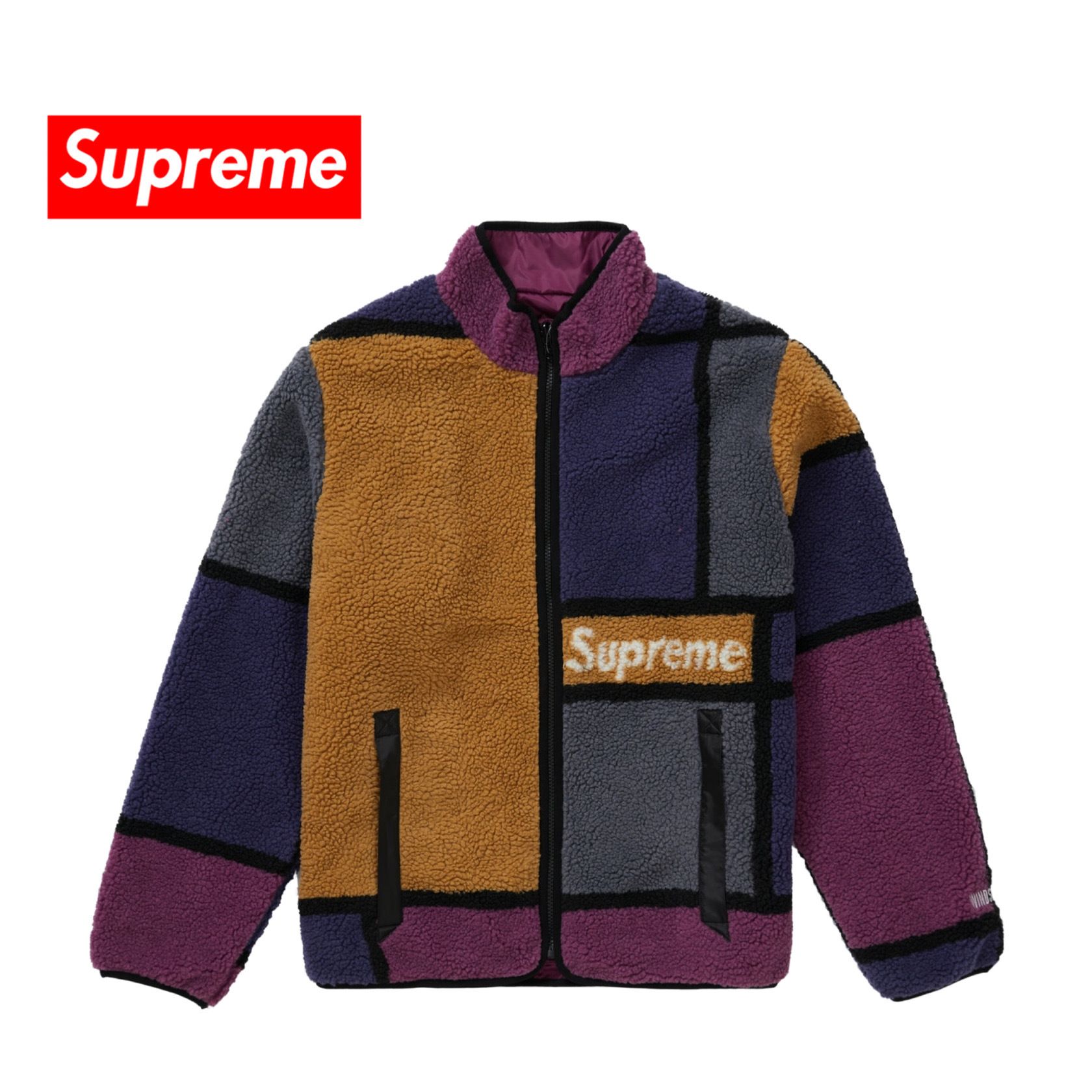 20AW】Supreme リバーシブルブロック フリースジャケット (Supreme