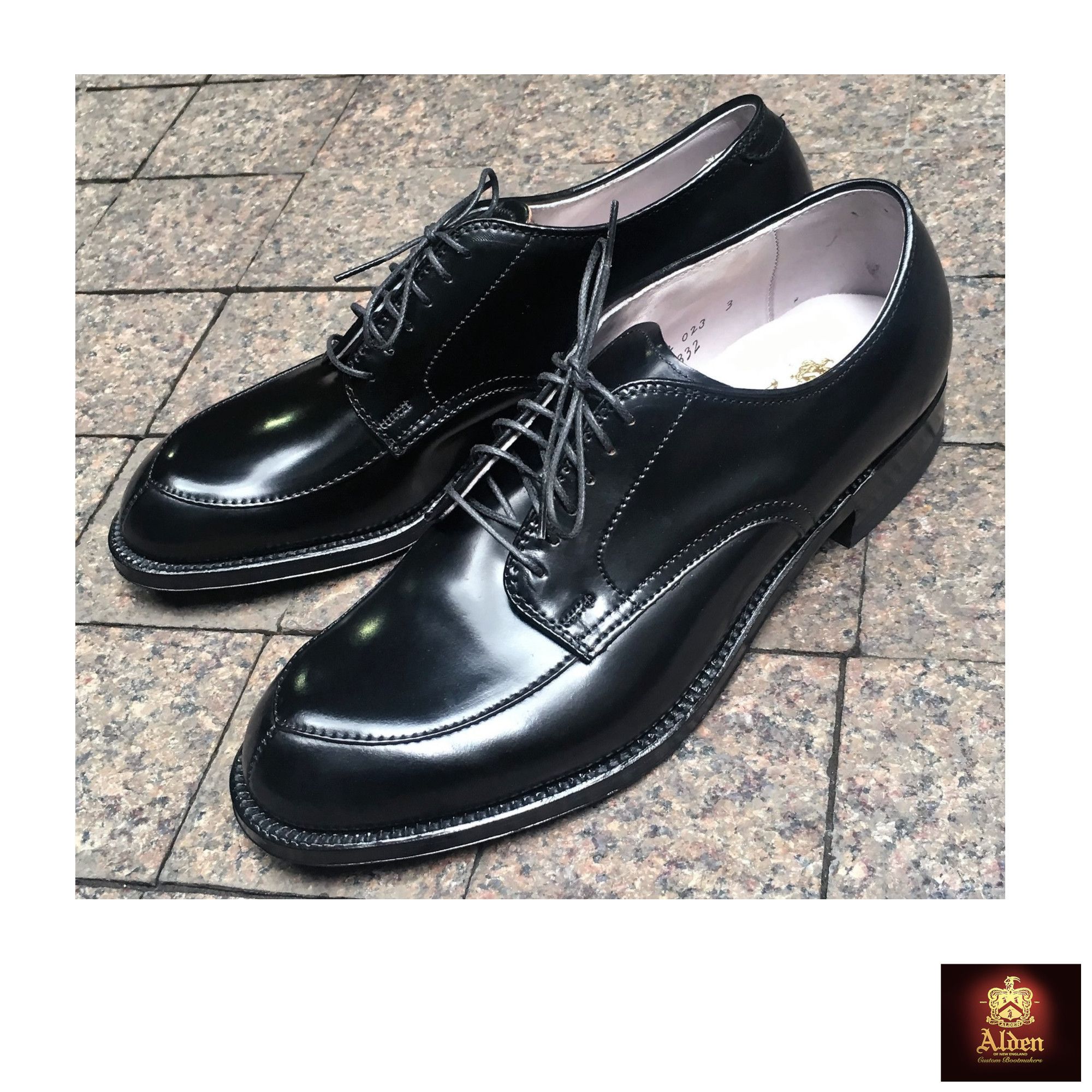 Alden] 54332 モディファイド ブラックコードバン V-チップ (ALDEN