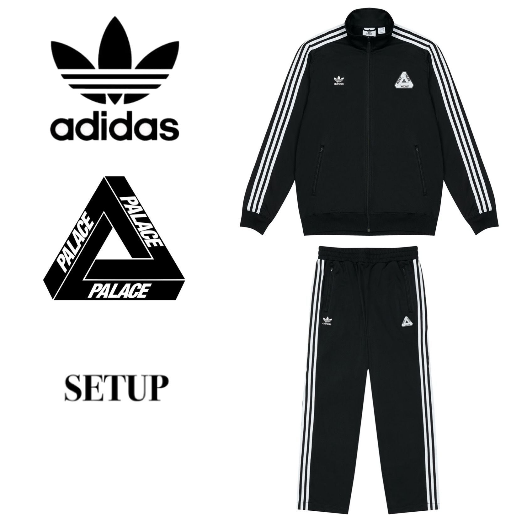 セットアップ】Palace Adidas トラックジャケット パンツ (A BATHING