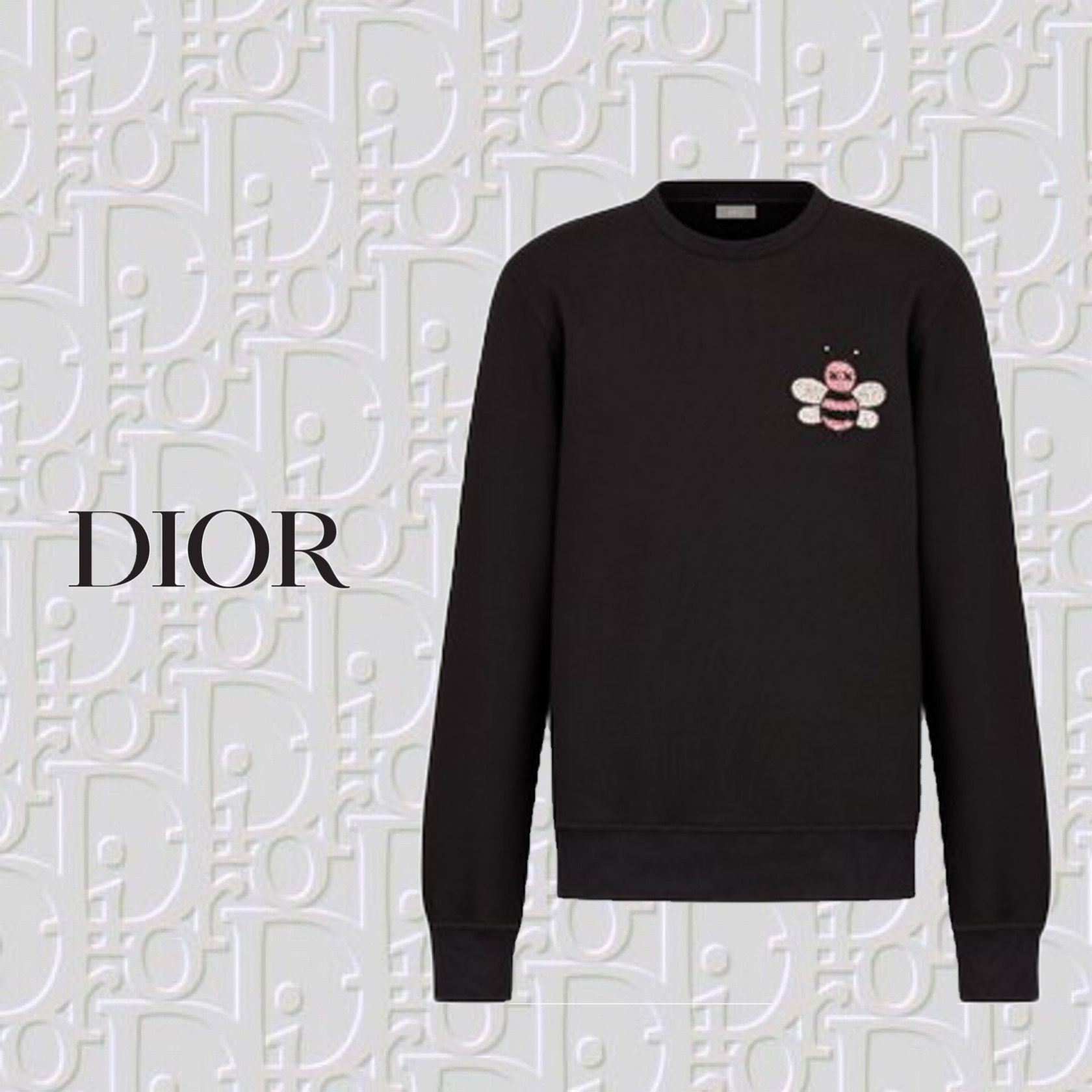 KAWS x Dior Jeweled Bee スウェットシャツ ブラック (Dior/スウェット