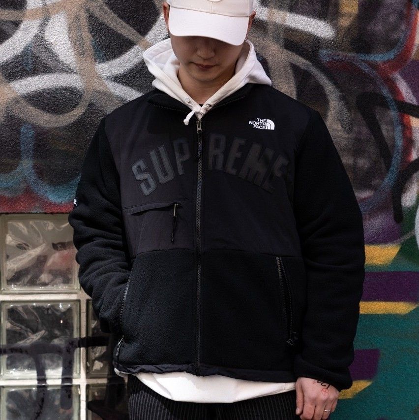 Supreme The North Face Arc Logo Denali Fleece Jacket Black