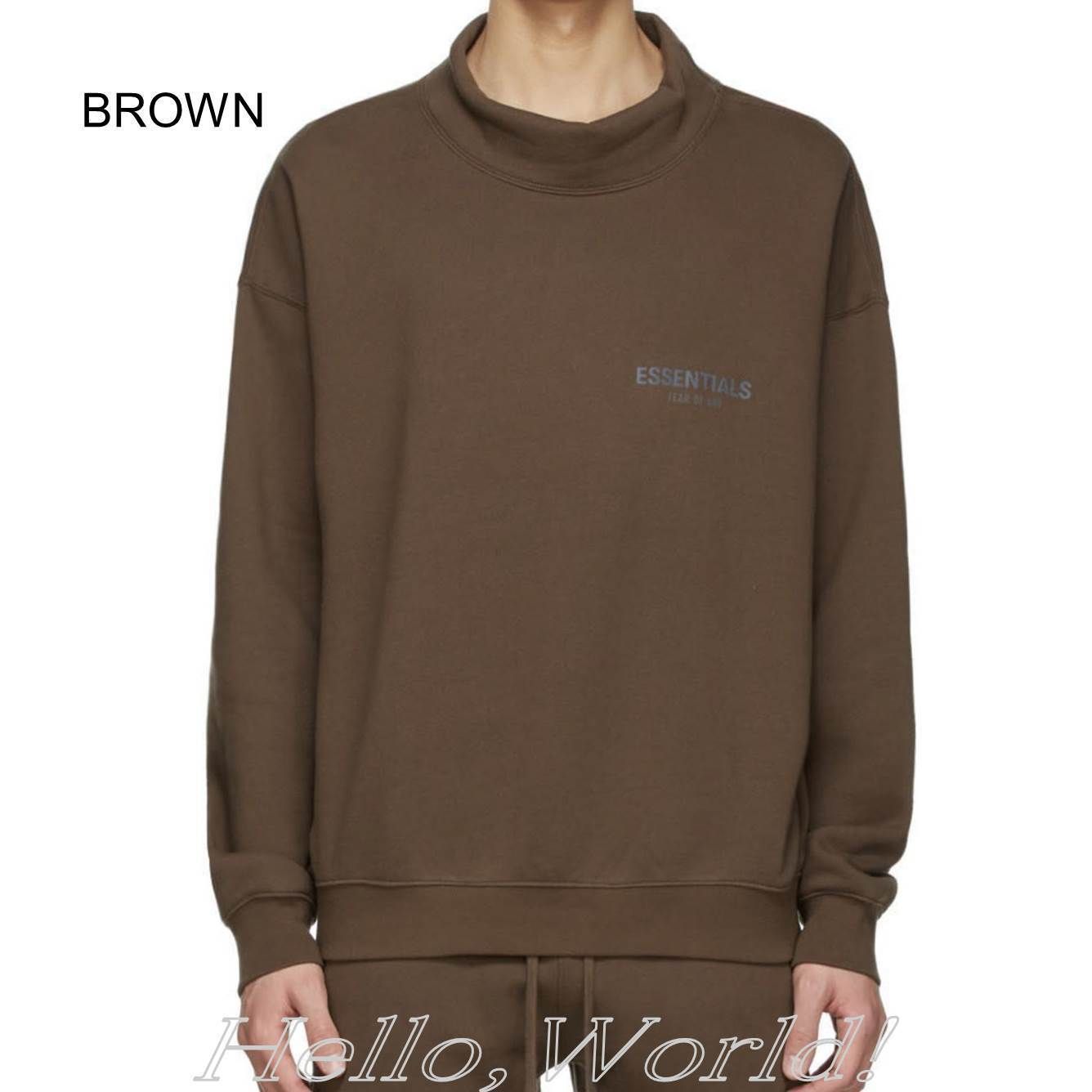 ESSENTIALS 限定!!ロゴ モック ネック スウェットシャツ|FOG (FEAR OF