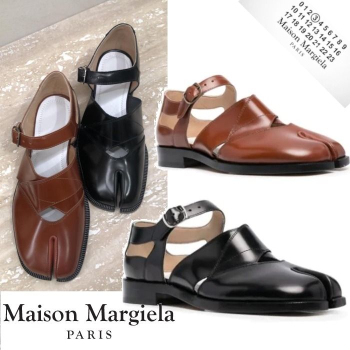 21SS【マルジェラ】Tabi サンダル レザー バックルクロージャー