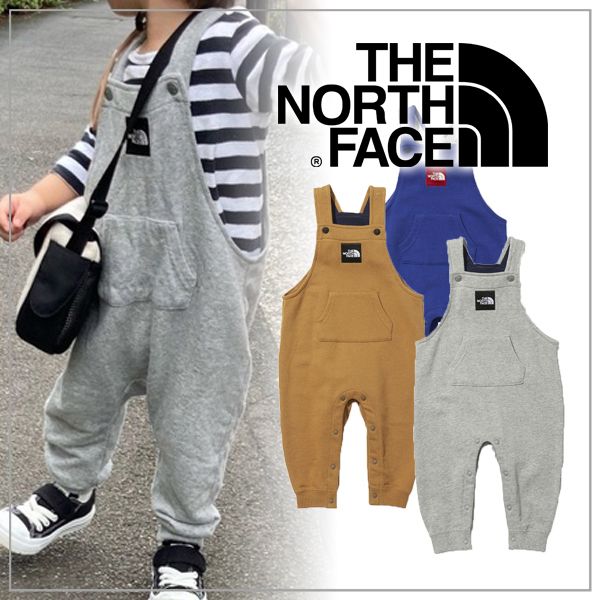THE NORTH FACE】ベビースウェットロゴオーバーオール (THE NORTH FACE