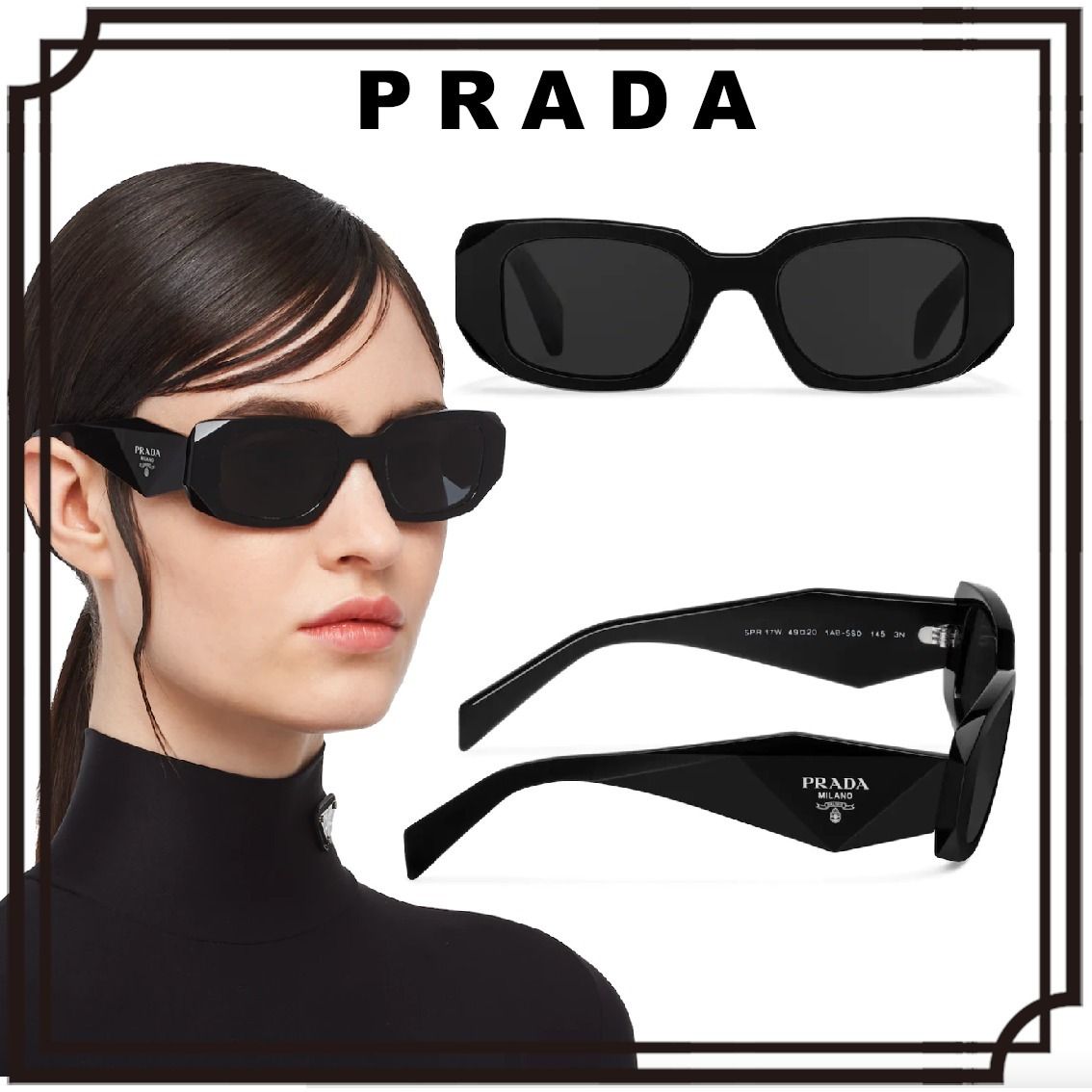 PRADA プラダ ランウェイ スクエアシェイプ サングラス 直営買付