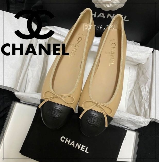 国内発送☆》定番 CHANEL 大人気バレリーナ バイカラー (CHANEL/バレエ