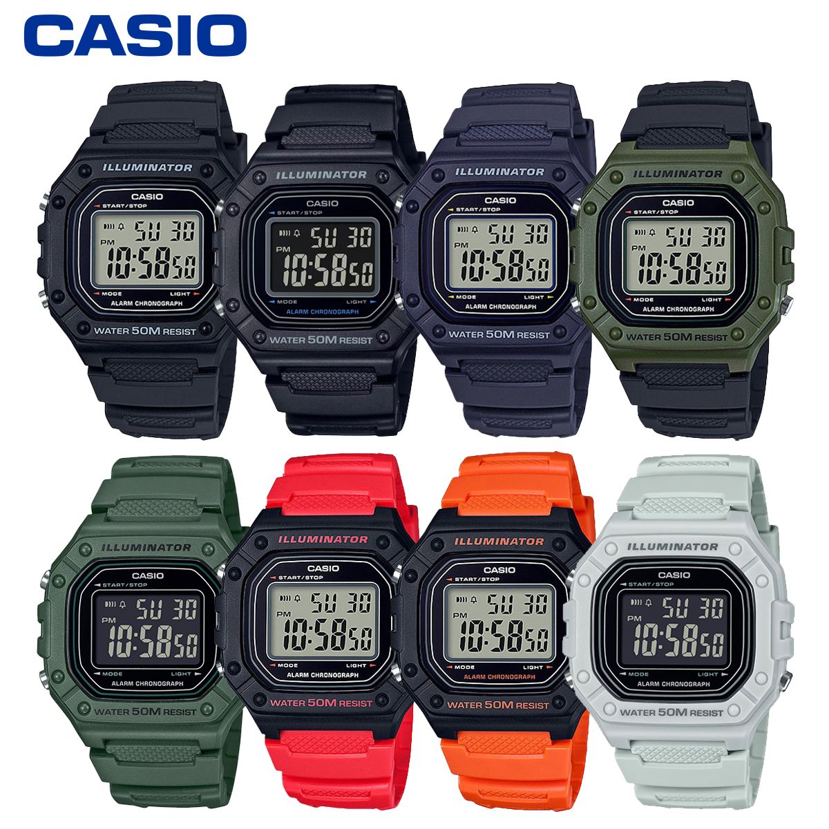 CASIO カシオ W-218H チープカシオ ユニセックス デジタル (CASIO