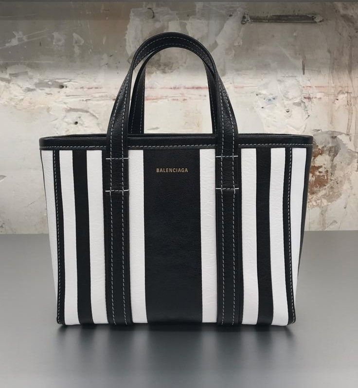 最新【BALENCIAGA】ストライプ ハンドバッグ スモールサイズ
