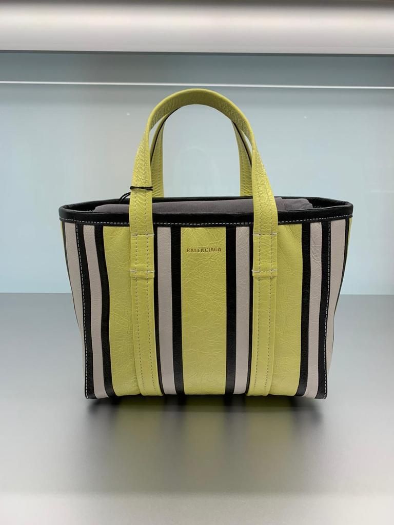 最新【BALENCIAGA】ストライプ ハンドバッグ スモールサイズ