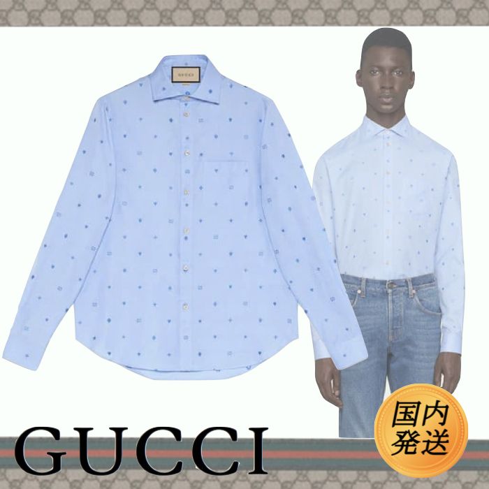 国内発送☆GUCCI】シンボルシャツ ハチ スター ハート 四葉 GG (GUCCI