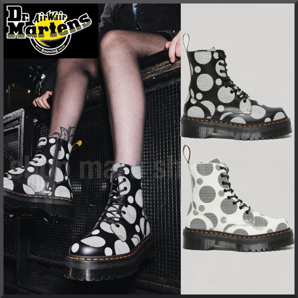 Dr. Martens◇JADON POLKA DOT◇ジェイドン ドット柄 厚底ブーツ (Dr