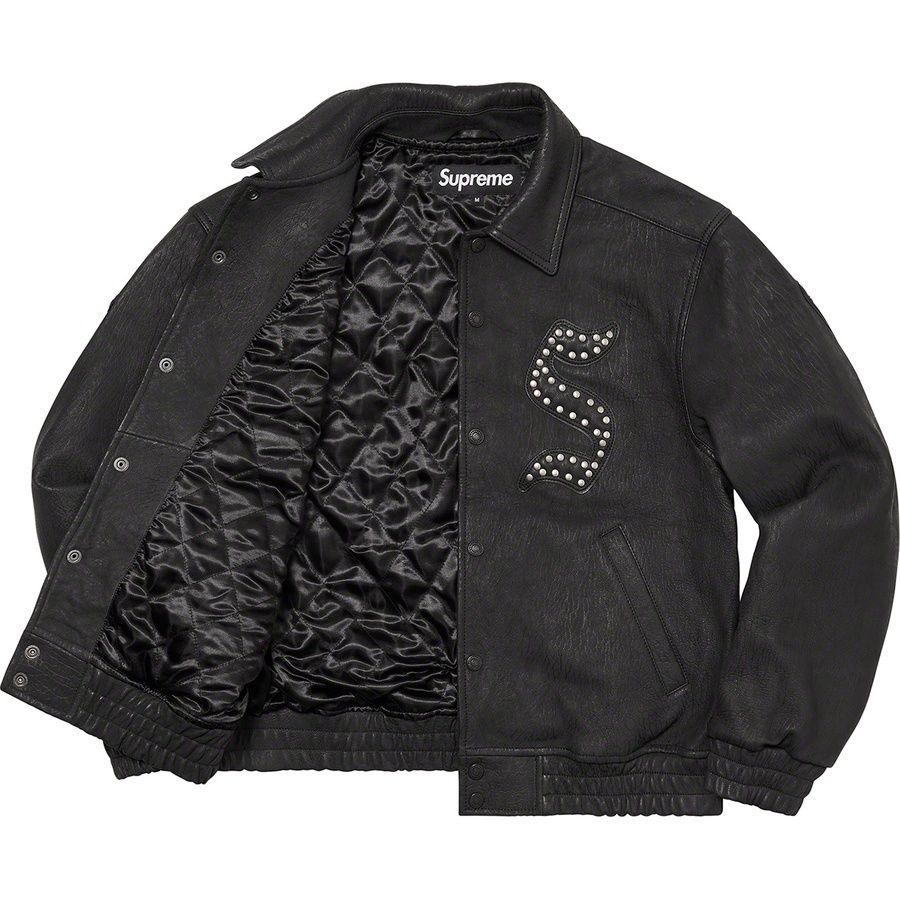 Supreme Pebbled Leather Varsity Jacket シュプリーム レザー