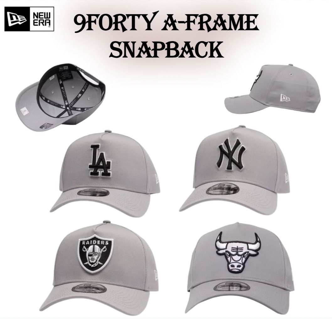 NEW ERA ☆ 9FORTY A-Frame Snapback キャップ グレー 帽子 (New Era