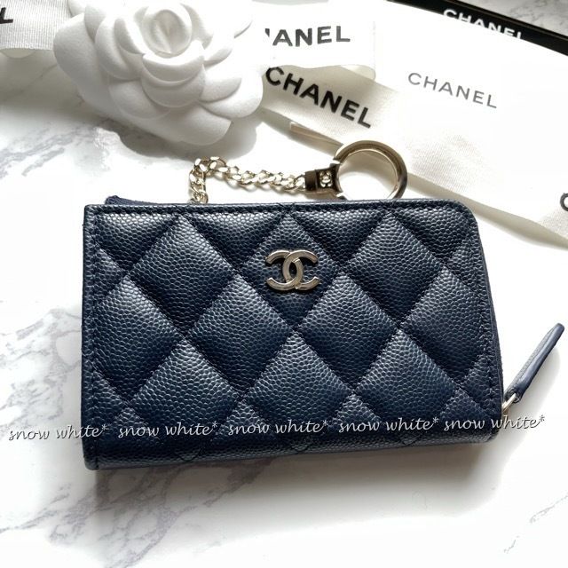 明日着 カード&小銭も入る キーケース キャビアxG金具 CHANEL (CHANEL