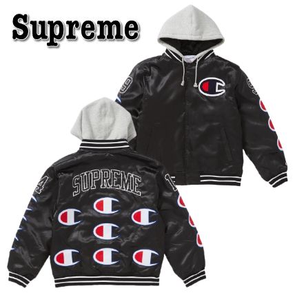 Supreme Champion Hooded Satin Varsity Jacket シュプリーム (Supreme
