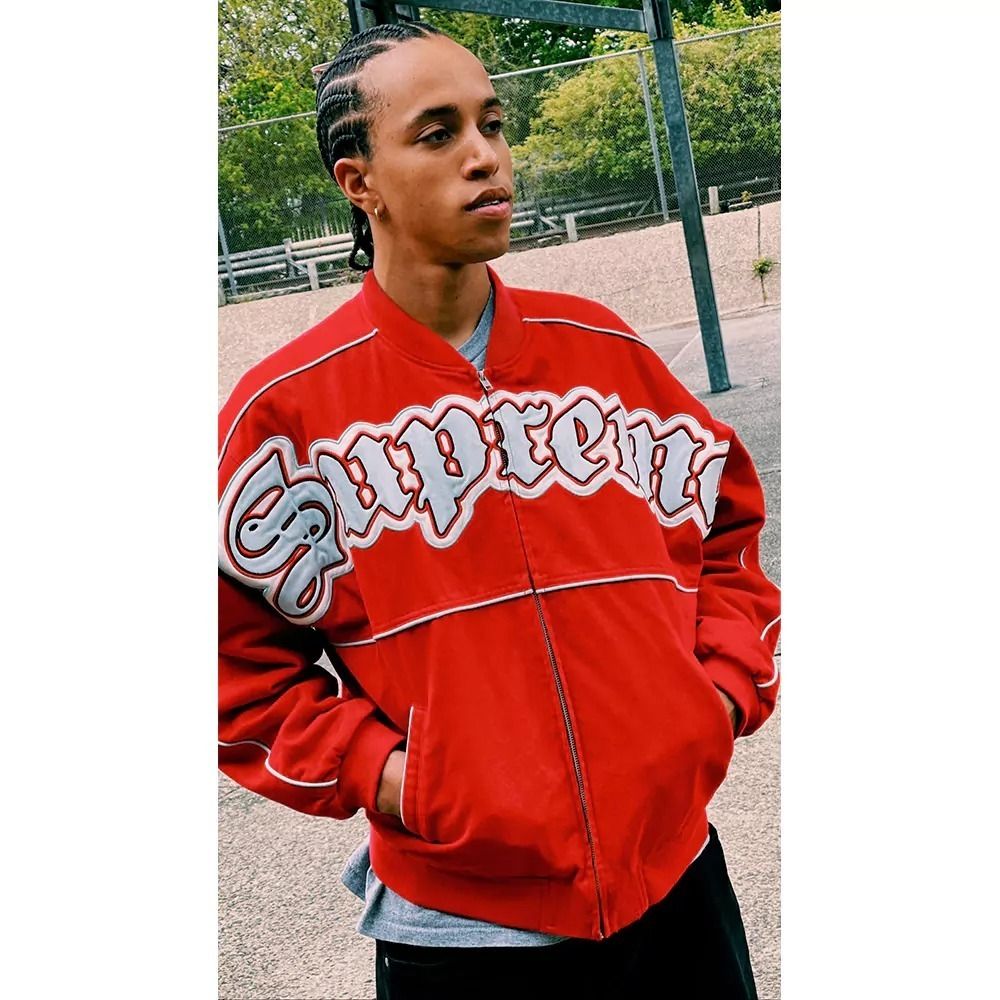Supreme Twill Old English Varsity Jacket Red シュプリーム (Supreme