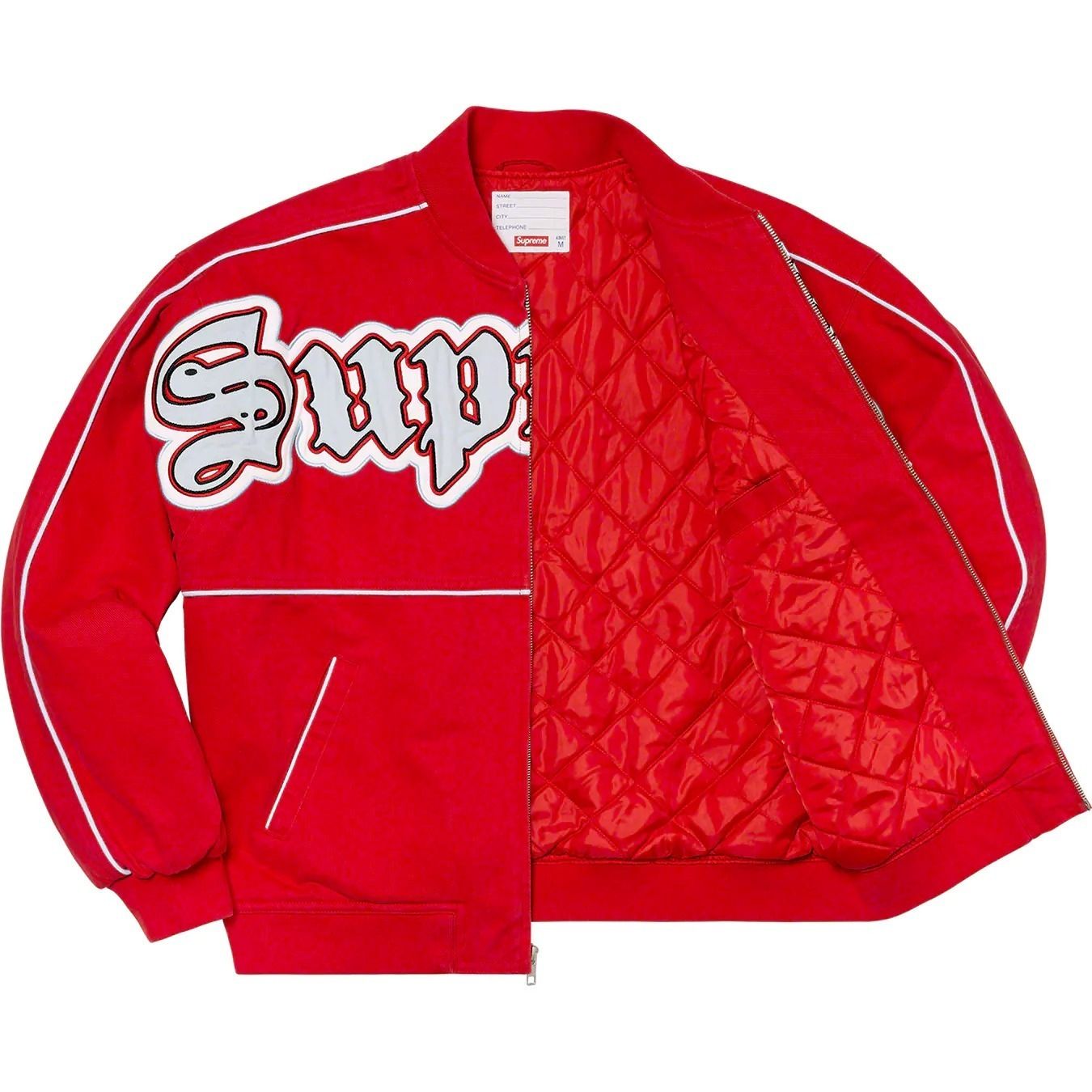 Supreme Twill Old English Varsity Jacket Red シュプリーム (Supreme