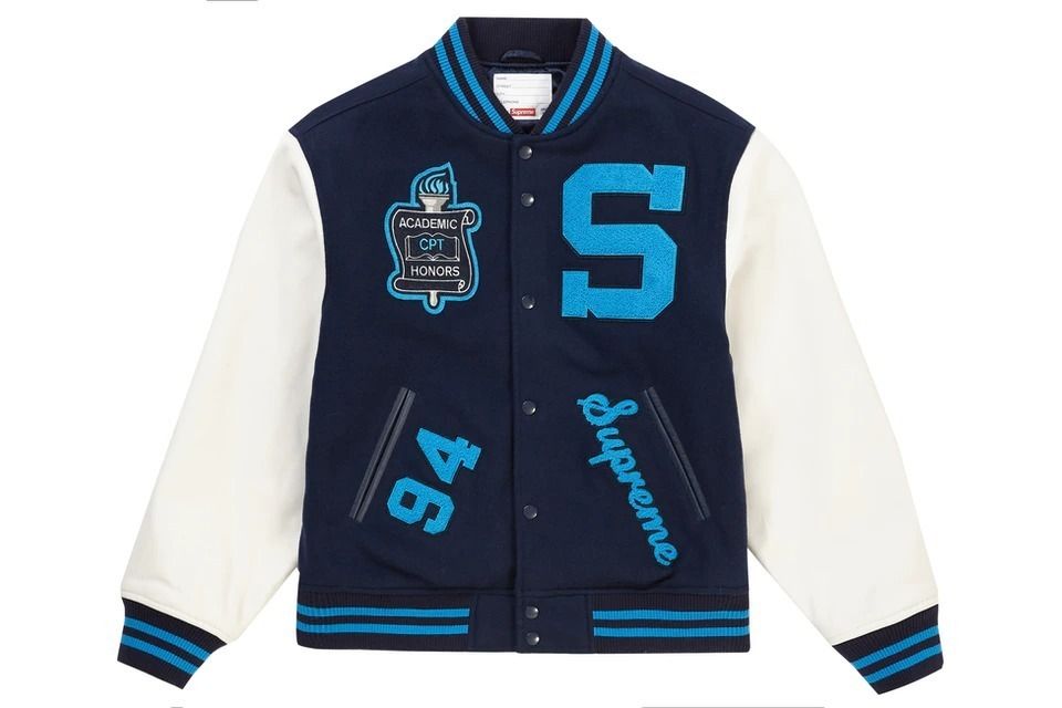 Supreme Team Varsity Jacket Navy シュプリーム スタジャン (Supreme