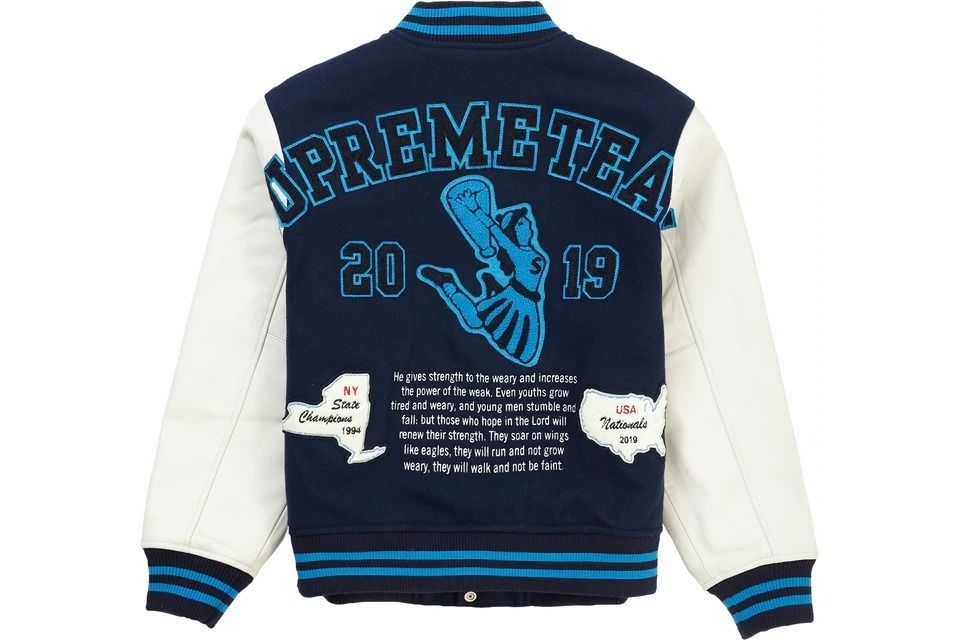Supreme Team Varsity Jacket Navy シュプリーム スタジャン (Supreme
