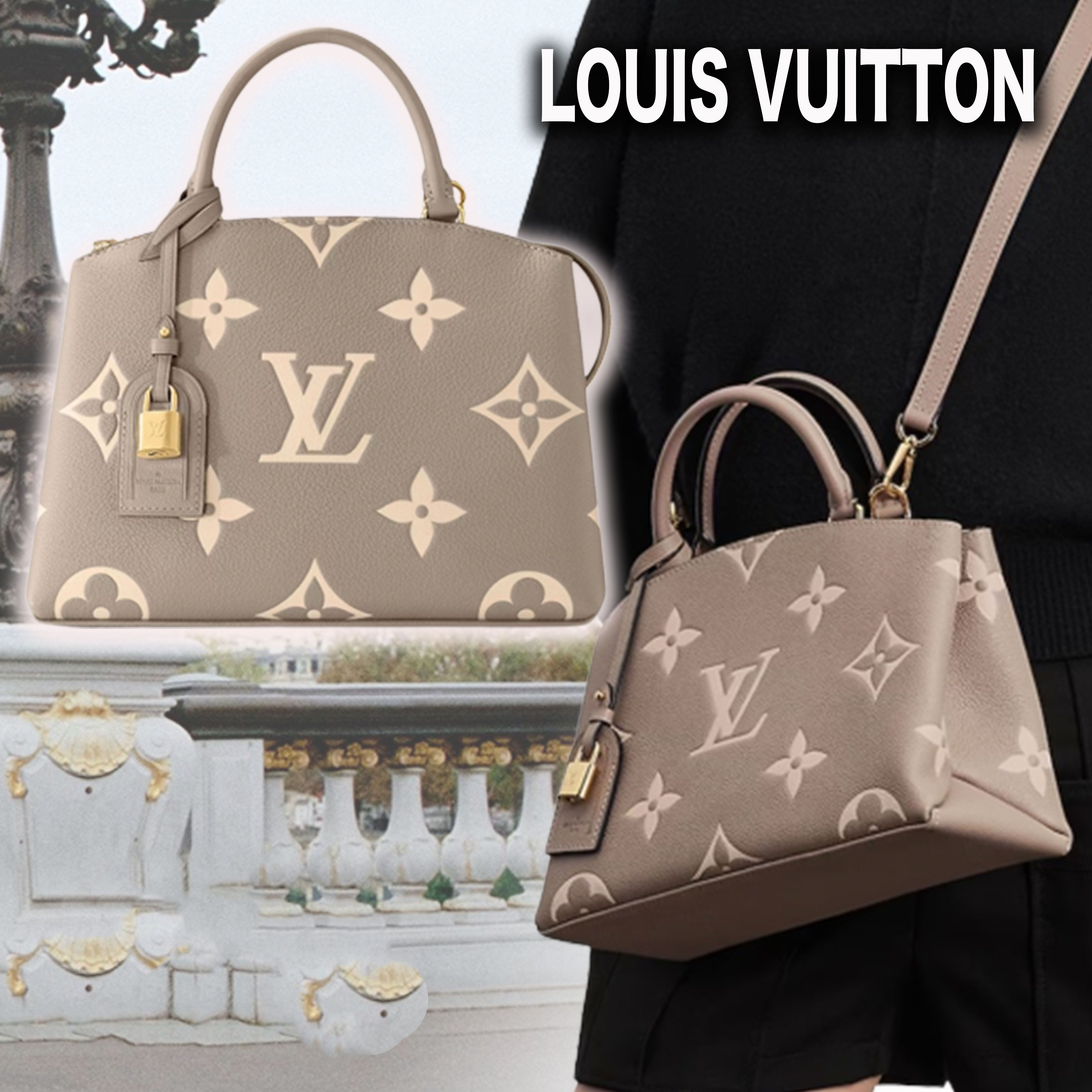 21FW ◇ LOUIS VUITTON PALAIS バッグ スモール 黒 ベージュ (Louis