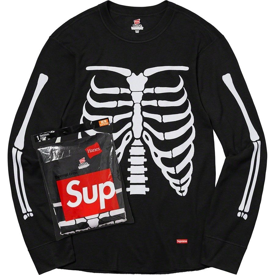 Supreme Hanes Bones Thermal Crew (1 Pack) - サーマル クルー