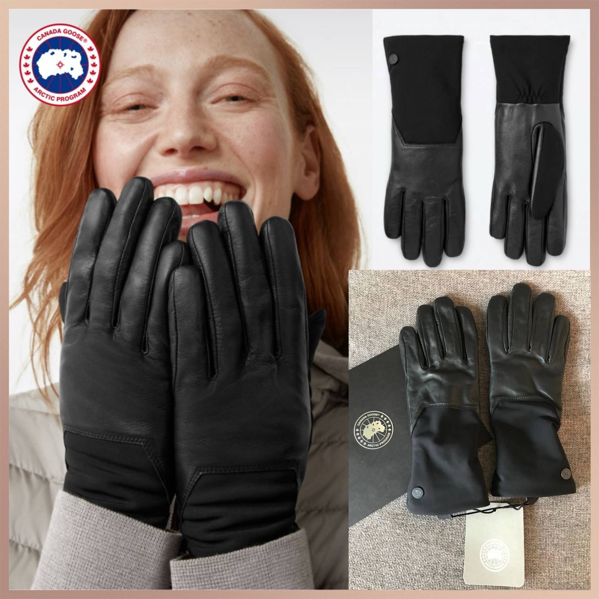 カナダグース☆レザー手袋 Mixed Media Glove スマホ操作OK! (CANADA