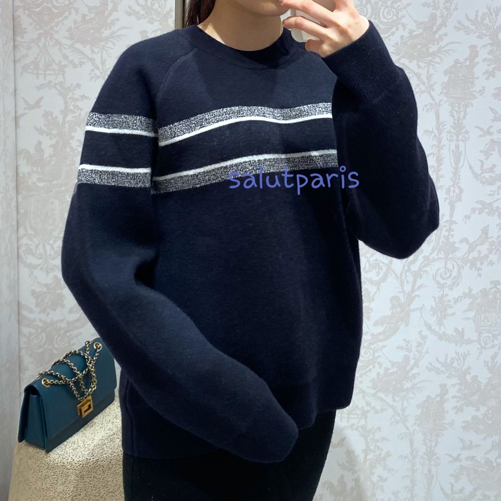 送料込*ディオール*オブリークリバーシブルクルーネックセーター (Dior