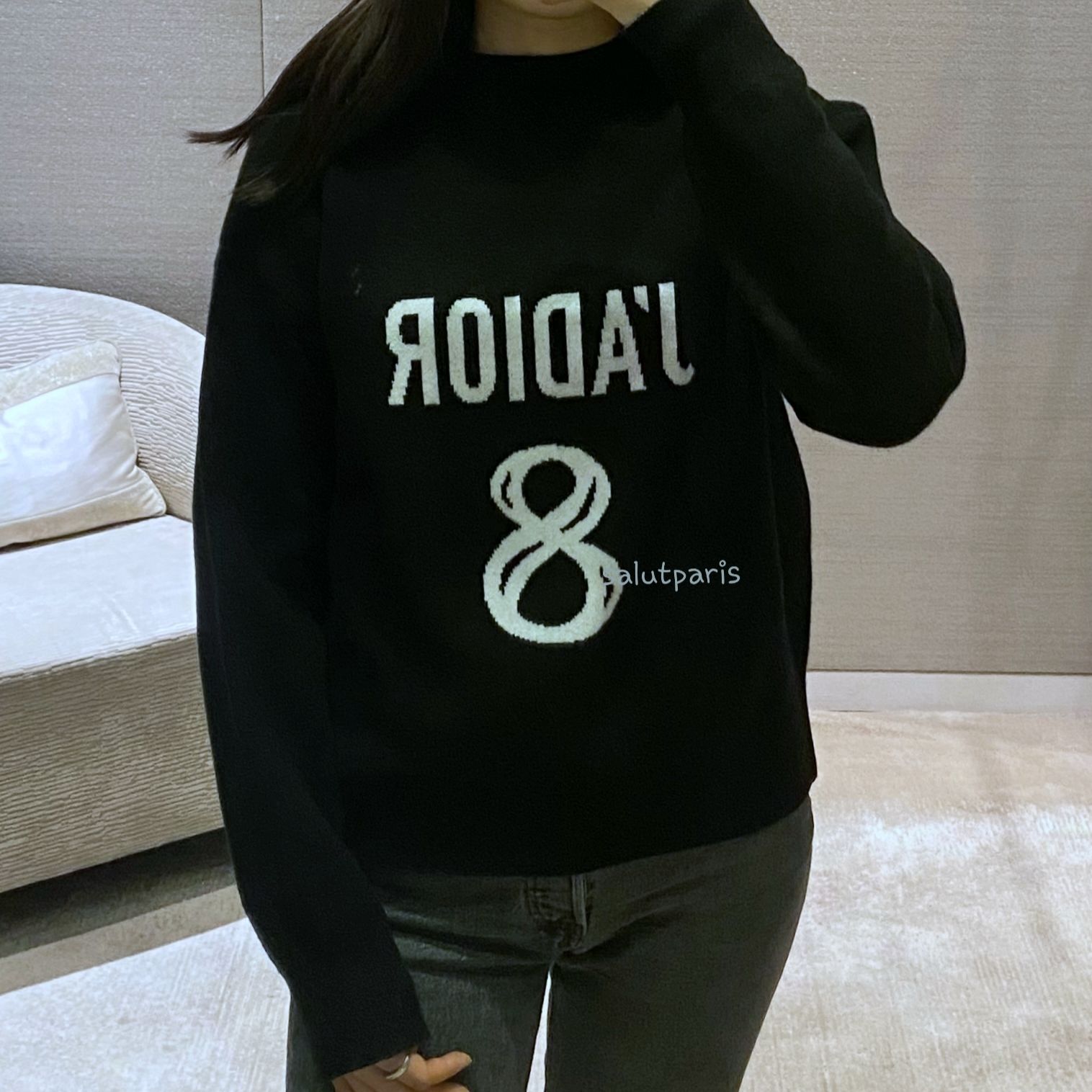 DHL送料込*ディオール*J'ADIOR8カシミアボクシーニットセーター (Dior