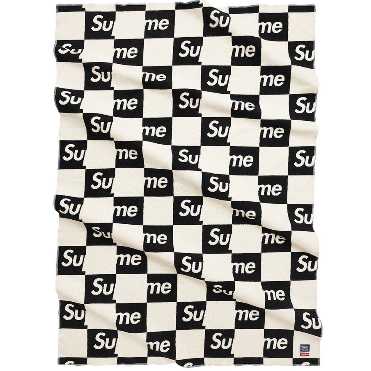 Supreme Faribault Woolen Mill Checkerboard Wool Throw (Supreme