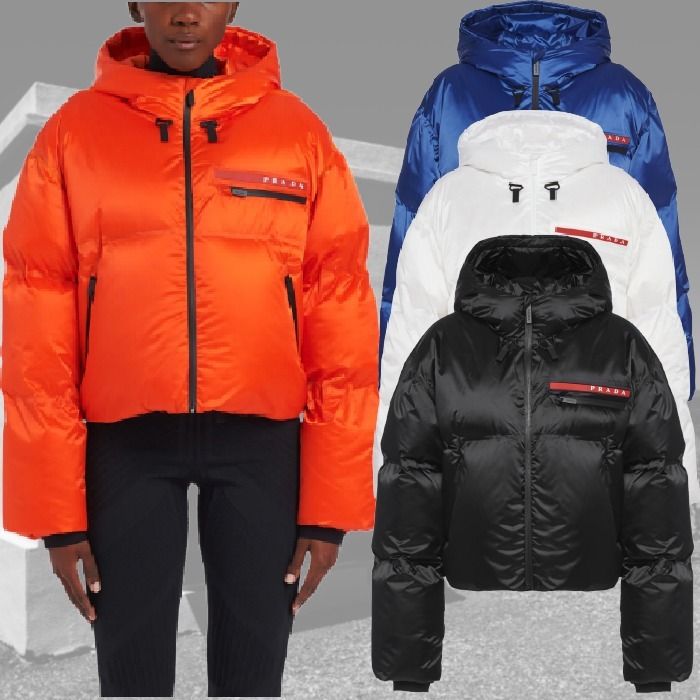 ☆PRADA☆クロップド テクニカルナイロンダウンジャケット (PRADA