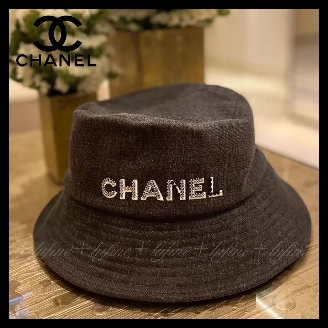22P☆年中使える♪】シャネル コットン バケットハット/帽子 (CHANEL
