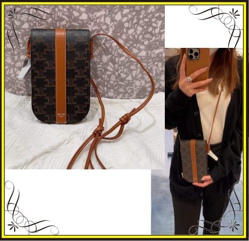CELINE】セリーヌ モバイルポーチ / トリオンフ キャンバス (CELINE