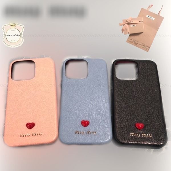 MIUMIU【SALE】□国内発□ハートが可愛いiphone13proケース (MiuMiu