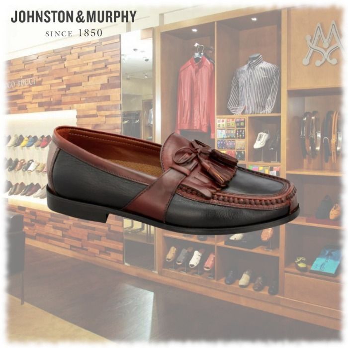 限定☆ジョンストン&マーフィー タッセル レザーローファー (Johnston