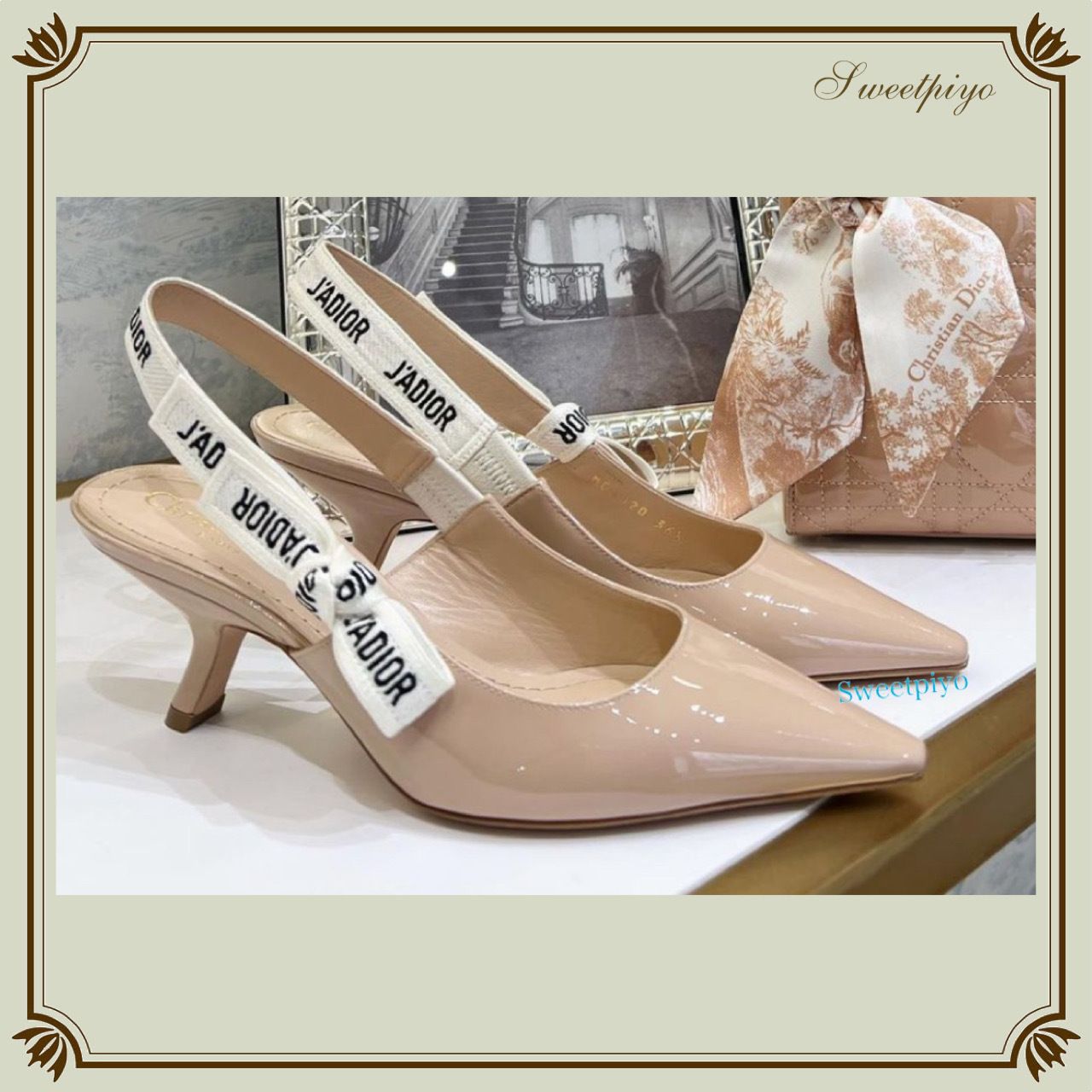 Diorディオール ジャディオール スリングバックフラットシューズ37