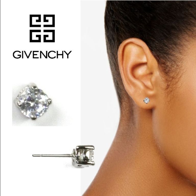 sale】Givenchy☆Cubic Zirconia Stainless Steel ピアス (GIVENCHY