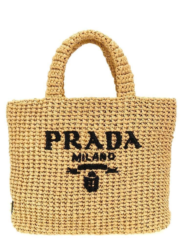 プラダ ラフィア スモールトート miniバック 2色 国内即発 (PRADA