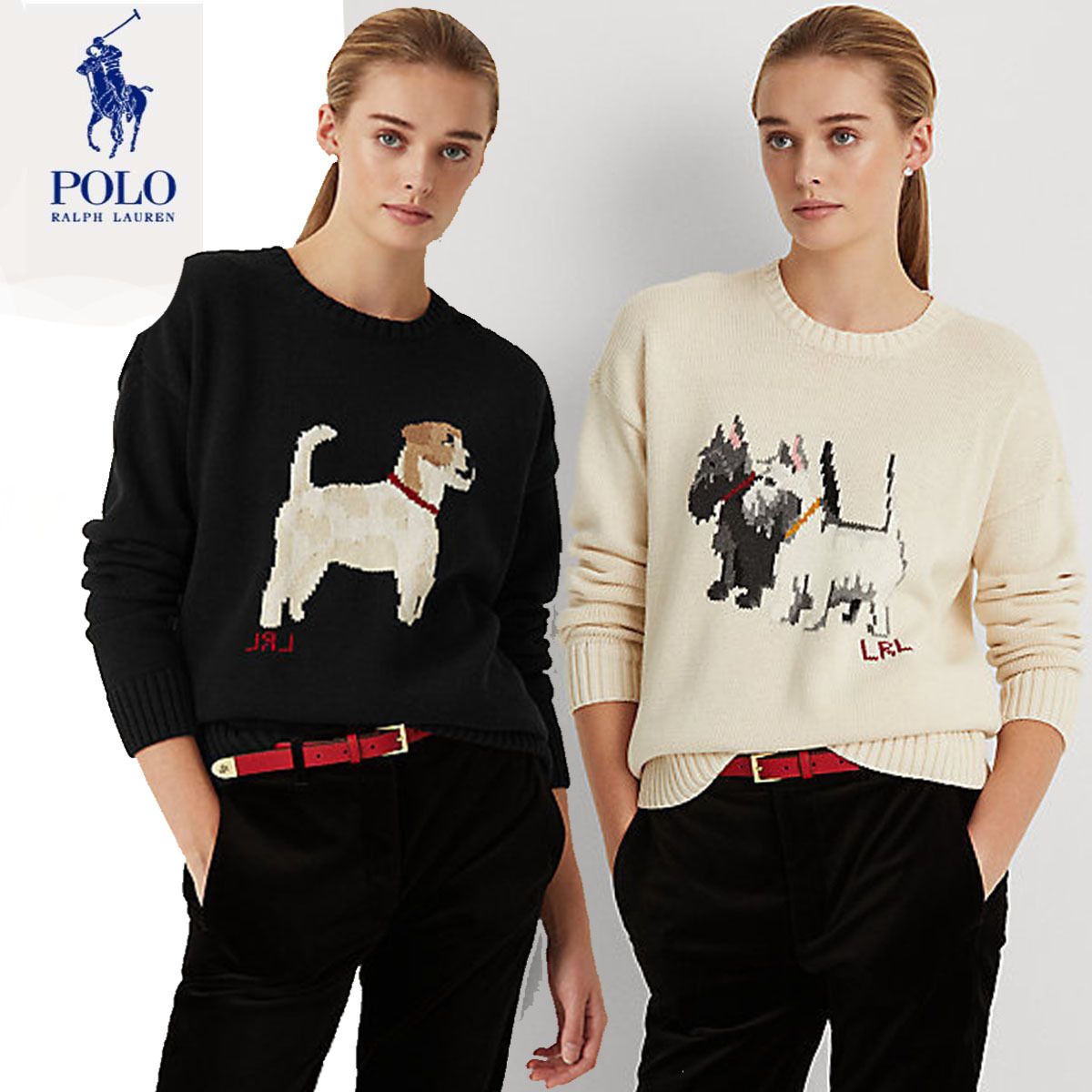 激安！Lauren Ralph インターシャニット 100%コットンセーター (Ralph