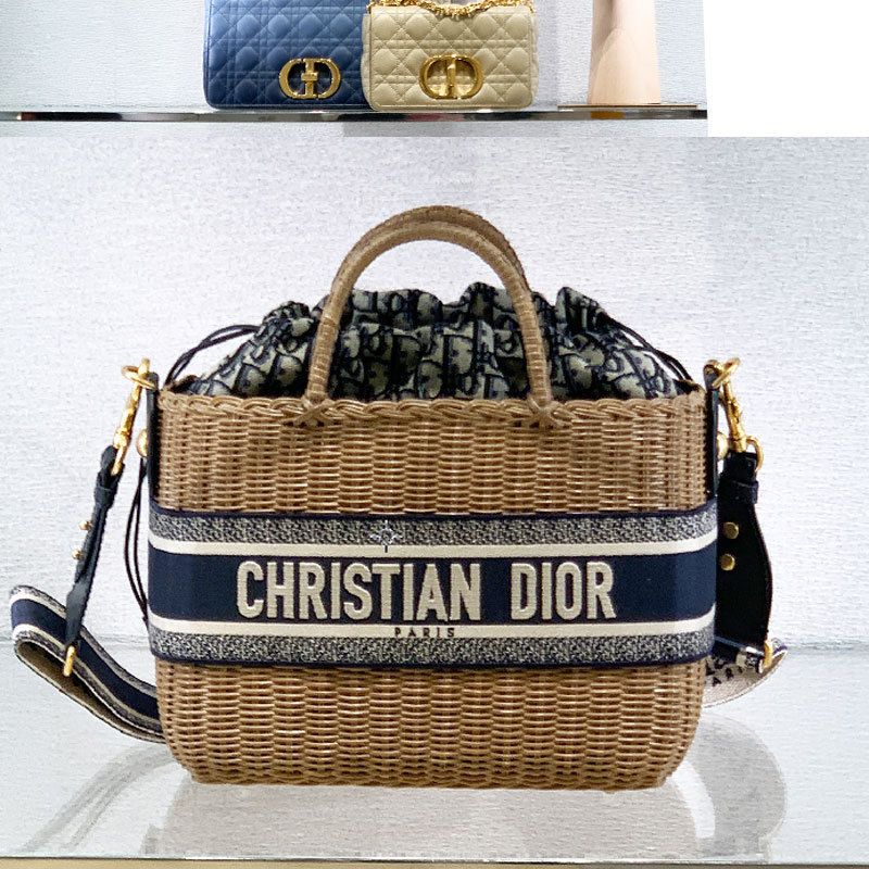 DIOR 2022 Cruise 超入手困難 Wicker Oblique かごバッグラージ (Dior