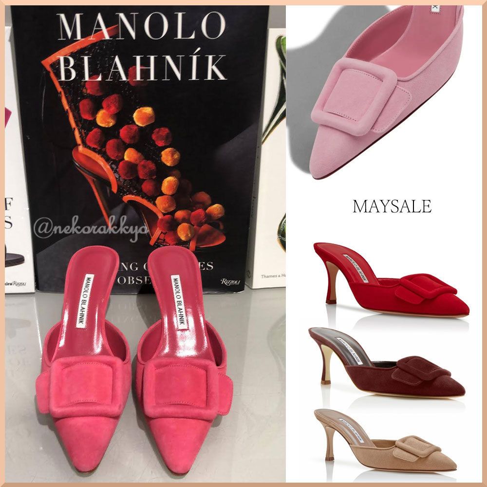 Manolo Blahnik 花柄ミュール 38 Manolo Blahnik 花柄ミュール 38 春